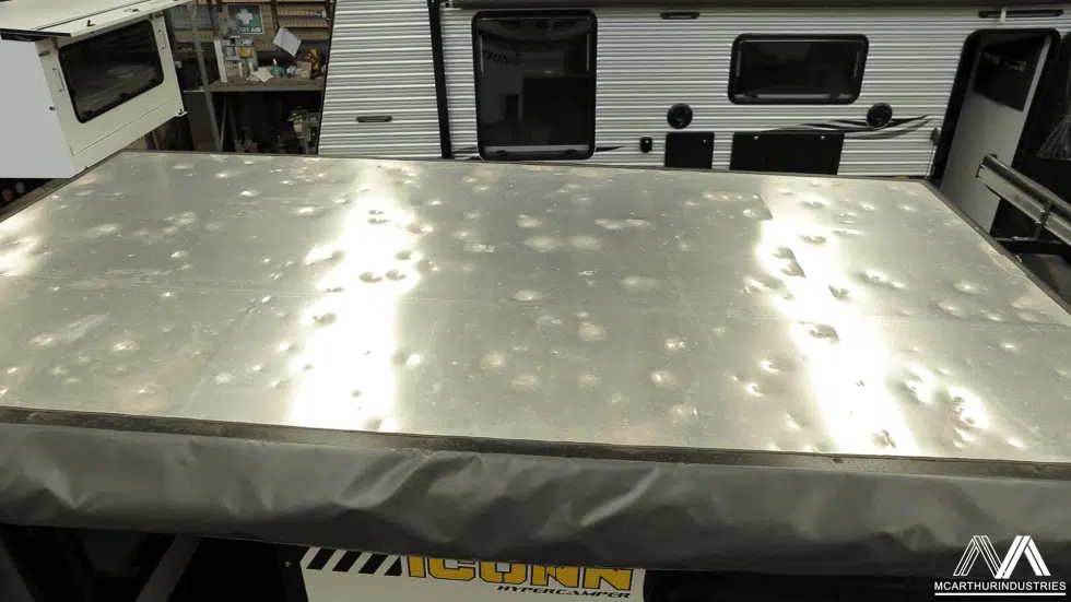 caravan roof damage to be repaired