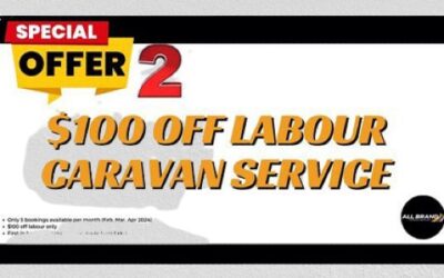 Save $100 off labour with your next Vehicle and/or Service at Sandgate Auto Electrics and Automotive and AllBrand Caravan Services
