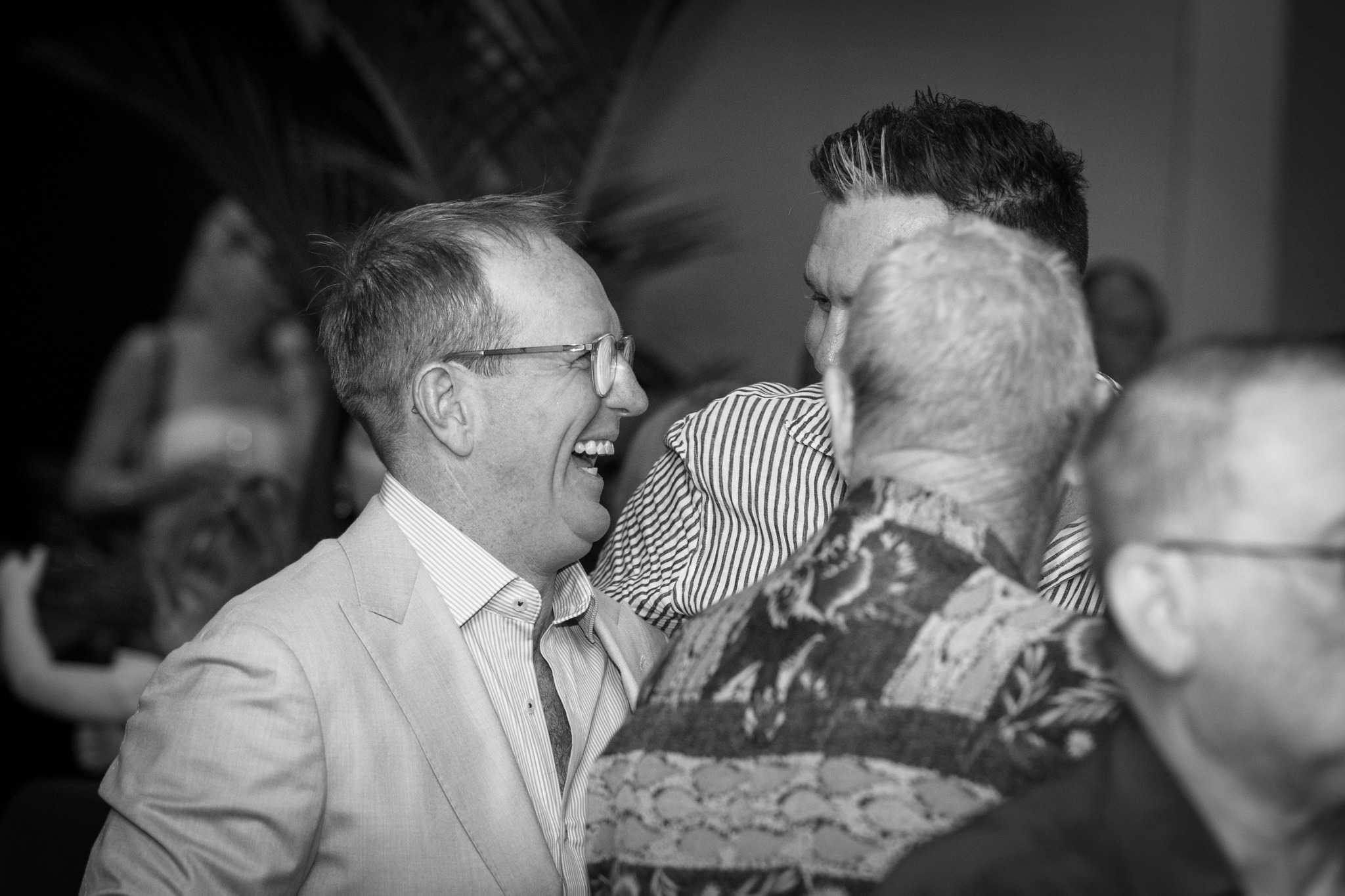 McArthur Party Celebration Man Laughing McArthur Party Celebration Man Laughing