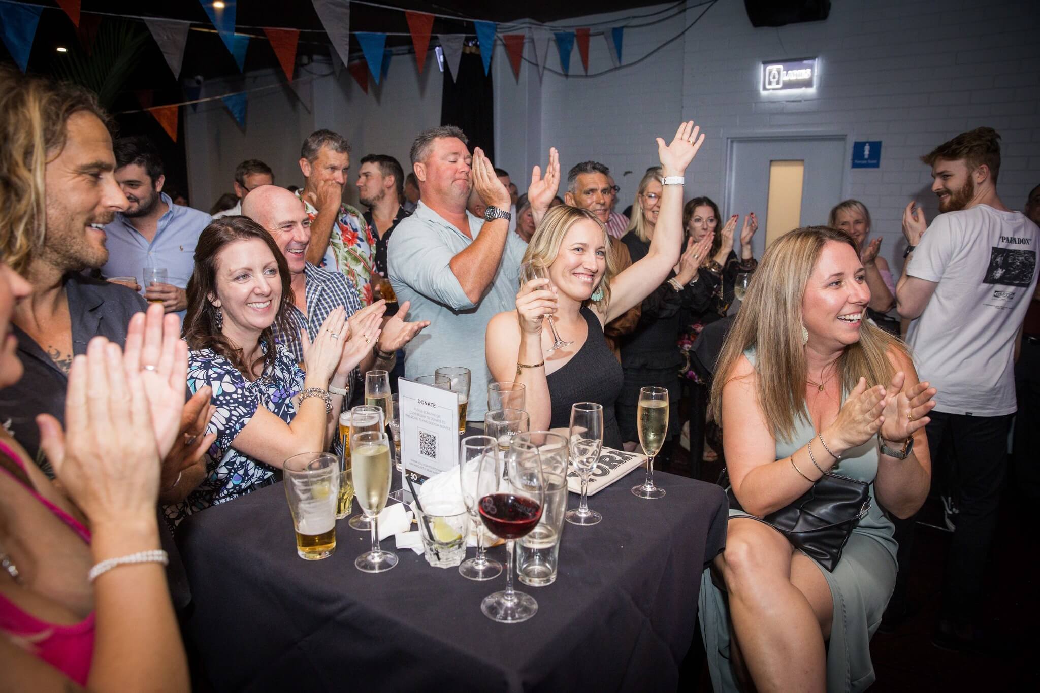 McArthur Party Celebration People Raising and Clapping their hands McArthur Party Celebration People Raising and Clapping their hands