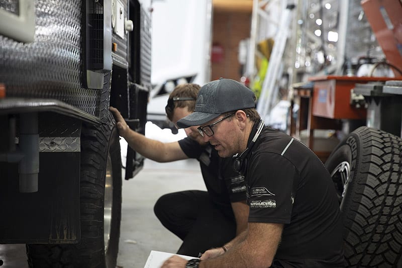 todd checking the van todd checking the van